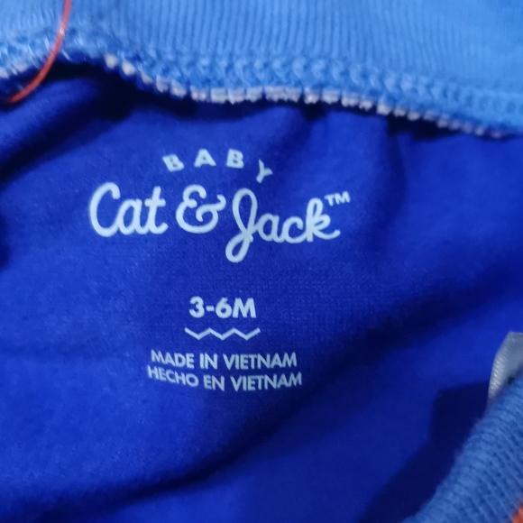 CAT & JACK 3 - 6 month t shirt, short set New NWT Blue, yellow white SUMMER - Picture 15 of 16